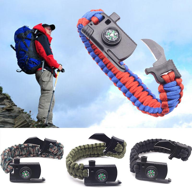 Braided Bracelet  Multi-function Paracord Survival  Outdoor Camping Rescue Emergency Rope