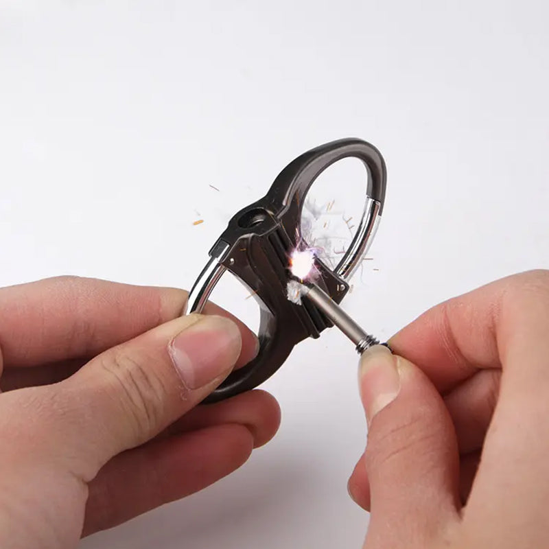 2025 Metal Keychain Lighter, ignite, waterproof, black