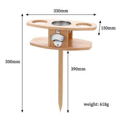 Solid Wood Outdoor Portable Bamboo Wooden Red Wine Glass Holder Simple Detachable