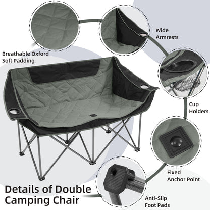Only Supports Self Pickup  Outdoor Camping Chair, Oversized Recliner With Armrests, Cup Holder And Carrying Bag, Outdoor Heavy Duty Folding Chair