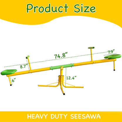 Outdoor Seesaw 360 Degree Rotating Seesaw Playground Equipment