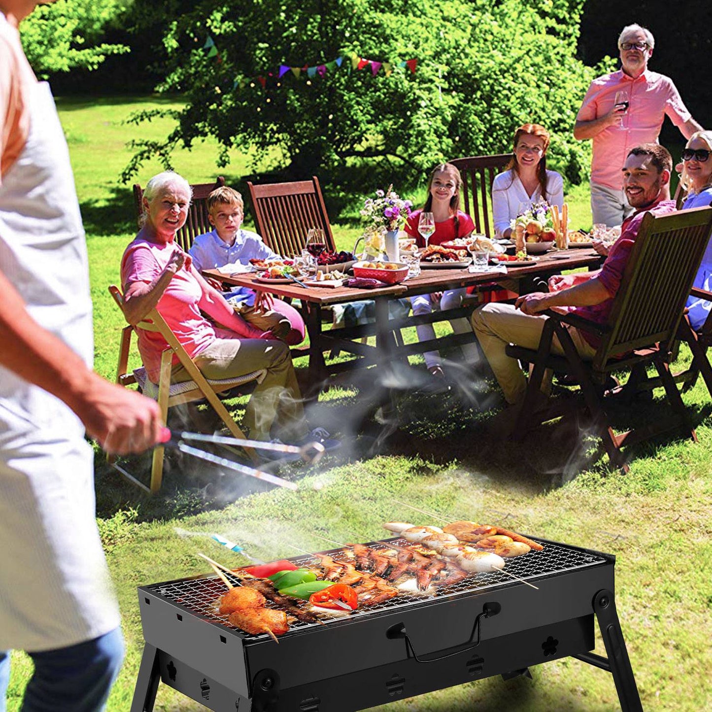 Portable BBQ Grill Foldable Charcoal Grill Camping Garden Outdoor Travel