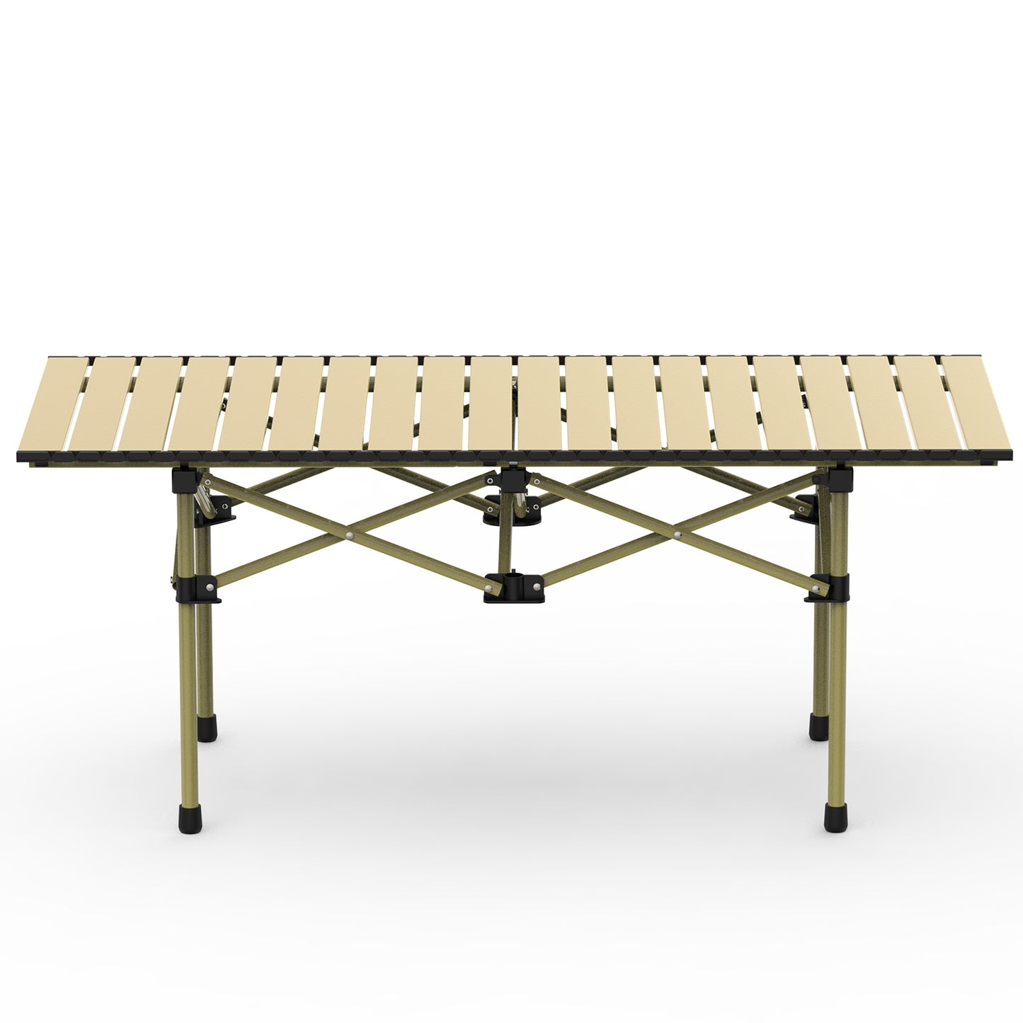 1Pc S Or L Size Options Folding Camping Table Portable Lightweight Carbon Steel Roll-up Picnic BBQ Desk With Carry Bag Heavy Duty For Outdoor Beach Backyard Party Patio Camping Hiking BBQ Picnic