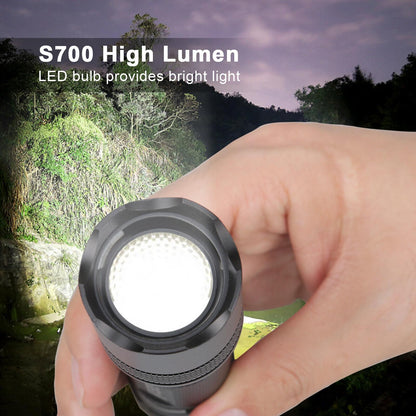 5.3 Oz Small Ultra Zoomable LED Tactical Handheld Flashlight With Knife
