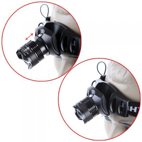 4 Modes Q5 600 Lumen LED Headlight  Zoomable Focus Camping Lantern Portable Spotlight