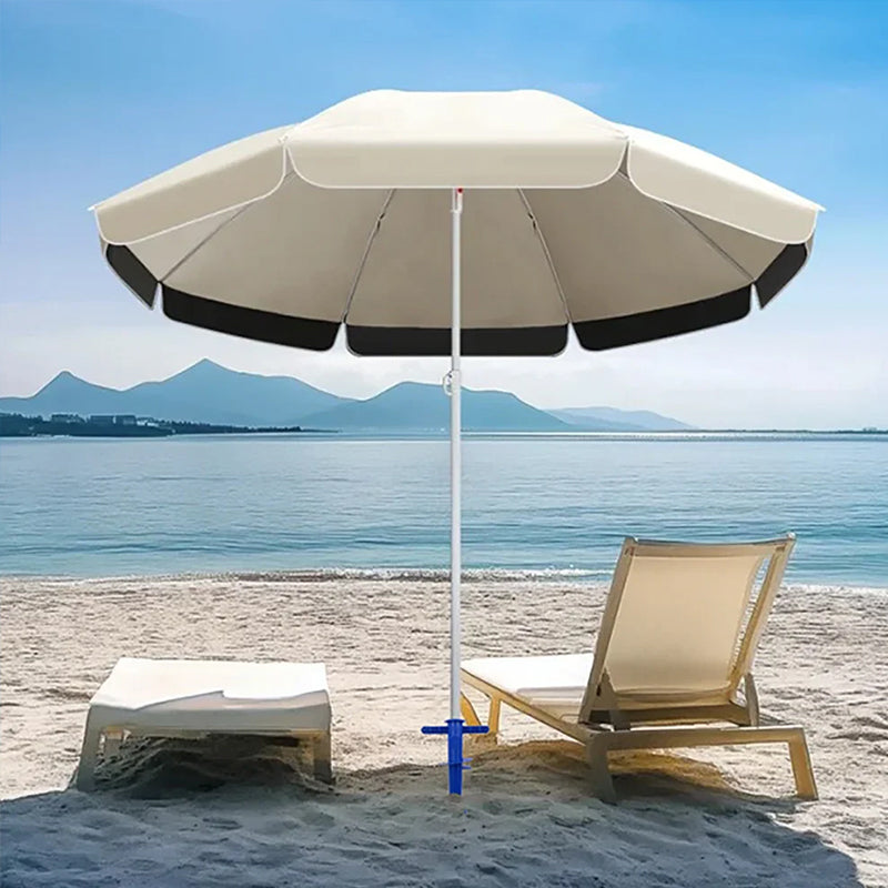 Plastic Adjustable Umbrella Base, Sun, Beach, Terrace, Sand, Ground Fixing Tools (Anchor Bracket, Spiral Tool, Tip Part), 1 Pc