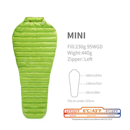 Outdoor Travel Portable Dirty Stitching Down Sleeping Bag