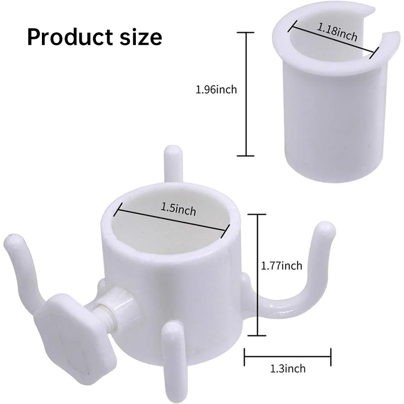 Portable Beach Umbrella Hook: 4-prong, universal for hats, bags, clothes; fits camping/beach umbrellas.