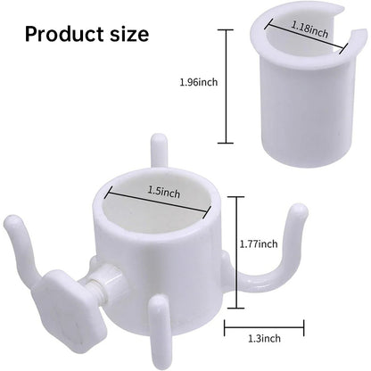 Portable Beach Umbrella Hook: 4-prong, universal for hats, bags, clothes; fits camping/beach umbrellas.