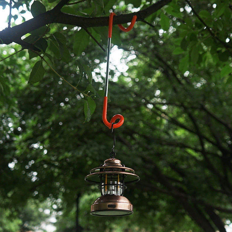 Outdoor Camping Tent Lamp Hook Bold Multi-Function Gas Lamp Hook S-Type Spiral Hook Double Pig Tail Hanger