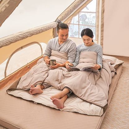 Double Sleeping Bag Outdoor Thickened Cold Protection Camping Sleeping Bag