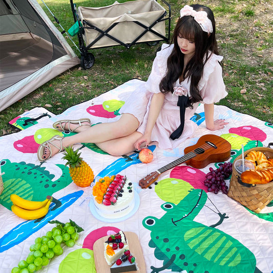 Outdoor Waterproof Moisture-proof Machine Washable Children Cartoon Oxford Cloth Picnic Mat
