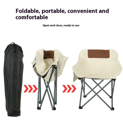 Camping Outdoor Folding Chair Portable Recliner Fishing Stool Beach