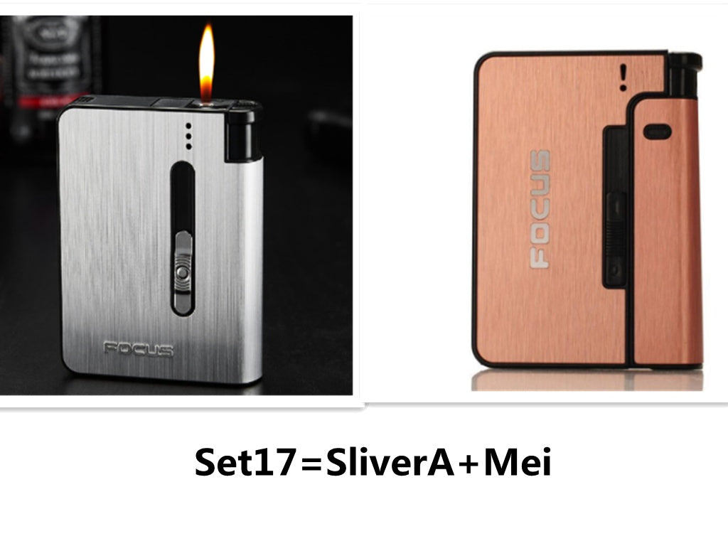 Aluminum alloy  flame automatic cigarette case
