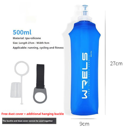 Sports Soft Water Bottle Bite Waist Pack Foldable Water Cup Bag Soft Water Bottle