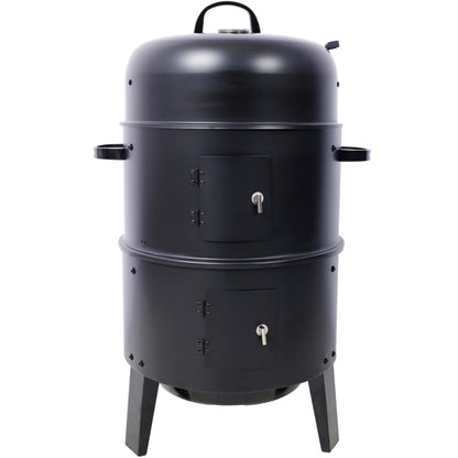 Charcoal Smoked Grill, Outdoor Cooking, 16 Inch Vertical Smoker Portable Grill Suitable For Camping, Black