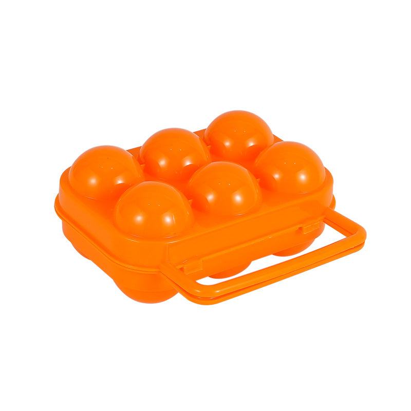 Outdoor 6-Grid Egg Box Portable Portable Egg Protection Tray New Household Pp Material Egg Tray