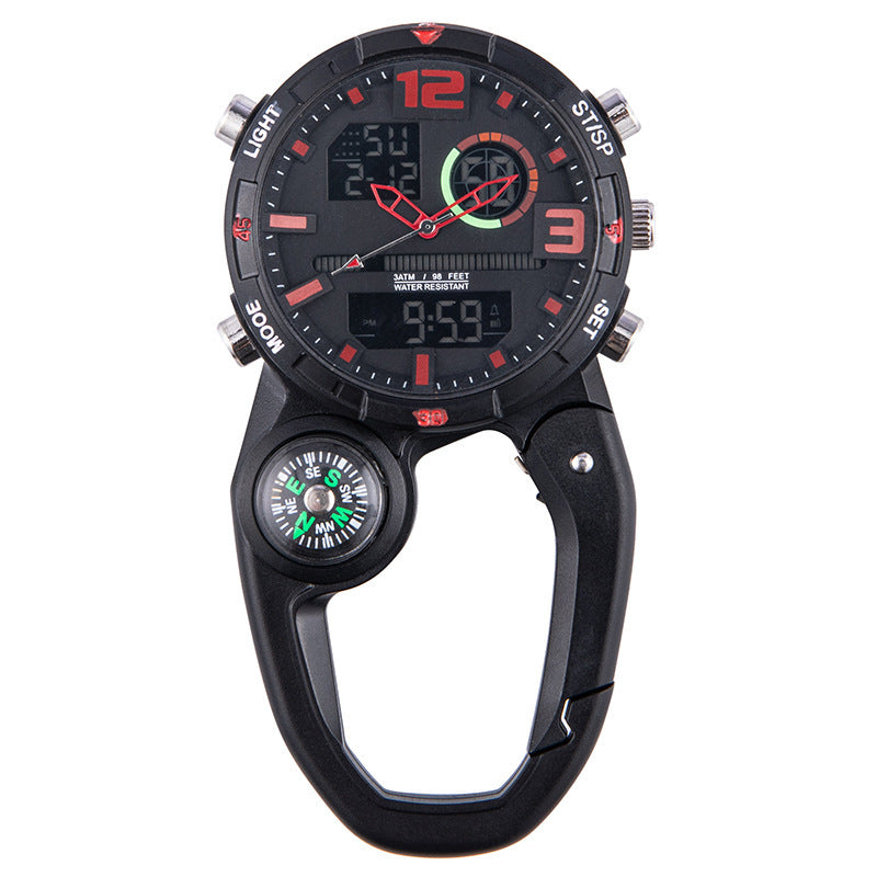 Compass Round Screen Outdoor Mountaineering Buckle Watch Multifunctional