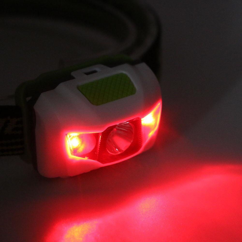 4 Modes Headlamp Waterproof LED Headlight Flashlight White + Red Torch  Use 3 x AAA