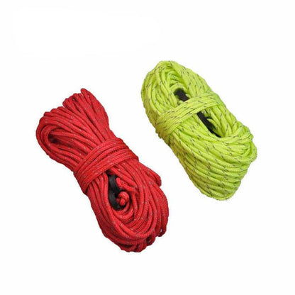 Naturehike 4*4m Reflective Tent Rope Windproof Rope Guy Line Awning Put a Noose With Adjustable Button Green&Red