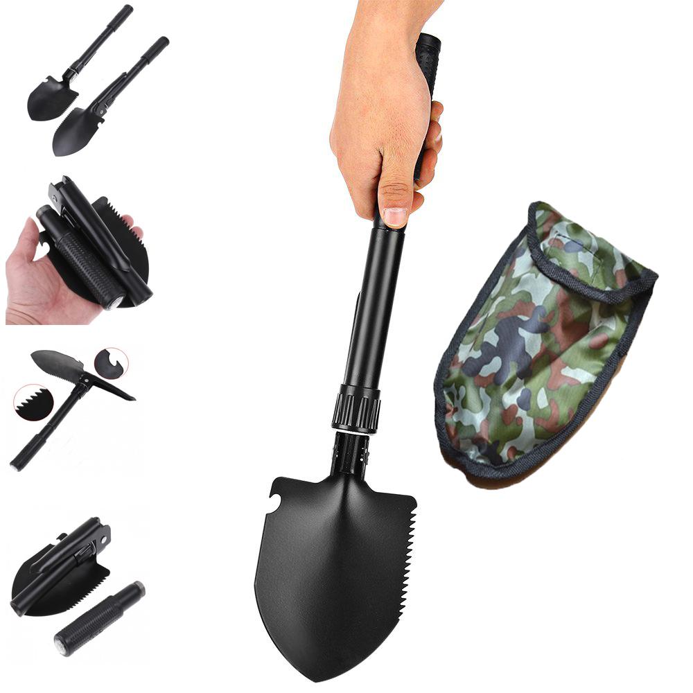 Multi-function Military Portable Folding Camping Shovel Survival Spade Trowel Dibble Pick Emergency Garden Outdoor Tool