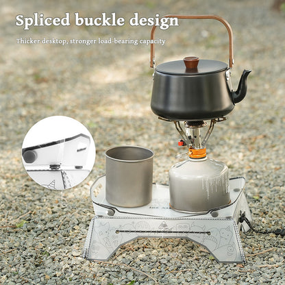 Folding Mini Table - Ultralight PP Camp Table & Tray (97g) Food-grade, Portable for Camping & Hiking Gear