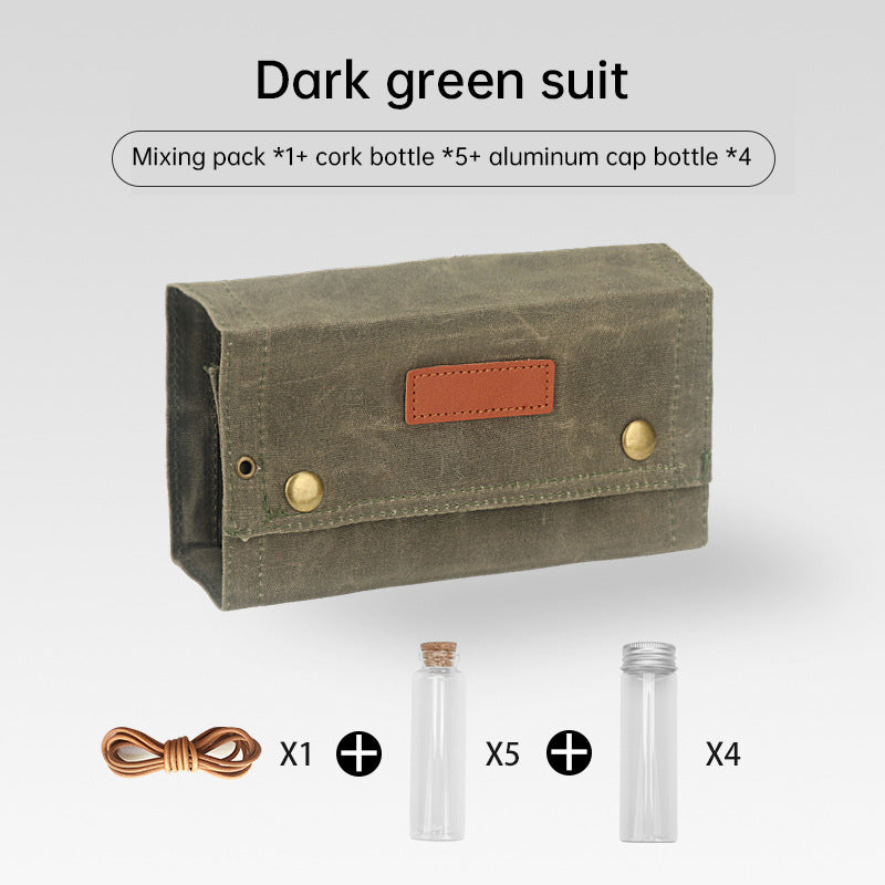 New Canvas Portable Bbq Outdoor Barbecue Seasoning Bottle Seasoning Bag Camping Picnic Seasoning Bottle Set