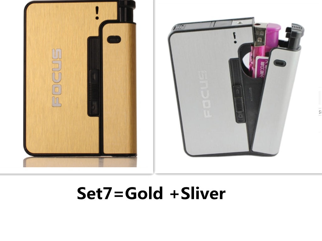 Aluminum alloy  flame automatic cigarette case