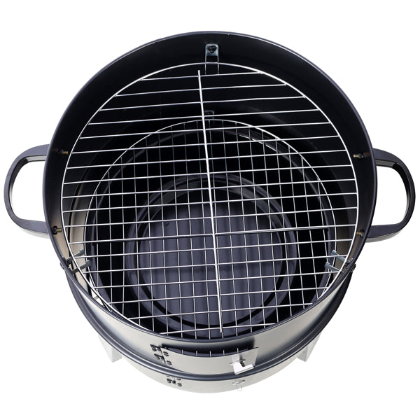 Charcoal Smoked Grill, Outdoor Cooking, 16 Inch Vertical Smoker Portable Grill Suitable For Camping, Black