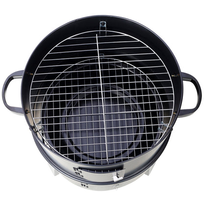 Charcoal Smoked Grill, Outdoor Cooking, 16 Inch Vertical Smoker Portable Grill Suitable For Camping, Black