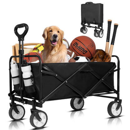 5-inch Camping Cart - Large-capacity Foldable Beach Cart, Suitable For Various Occasions Such As Camping, Sports, Shopping, Etc., Portable And Easy To Store