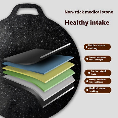Japanese Medical Stone Barbecue Plate Household Non-stick Smoke-free