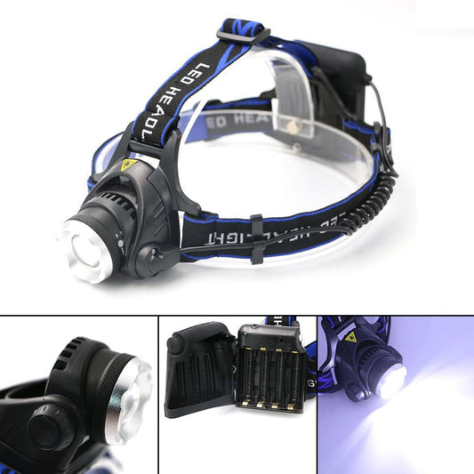 Zoomable Headlight XML T6 2000 Lumens 3 Modes LED  Zoom Focus Waterproof Use AA