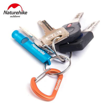 Brand Naturehike 2pcs 4cmD Shape Camping Carabiner 4cm Aluminum Hook Clip Holder Buckles Survival Kits Fast Hang Mini Buckle Hook