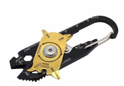 EDC Multipurpose mini gadget fixr Multifunctional carabiner multi tool key pocket survive true utility ring camp hike outdoor