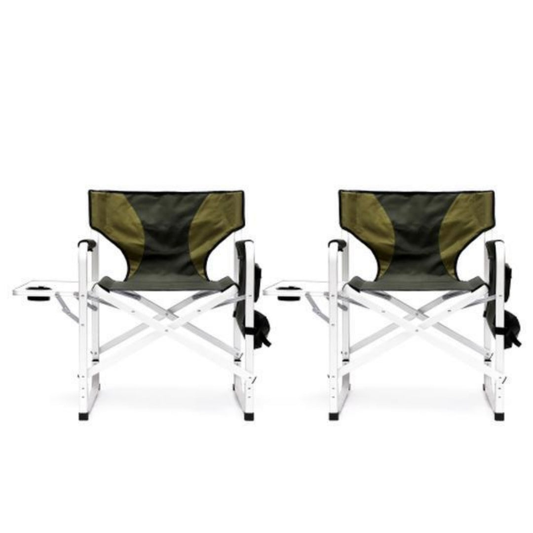 Padded Foldable Lightweight Oversized Outdoor Chair With Side Table And Storage Bag