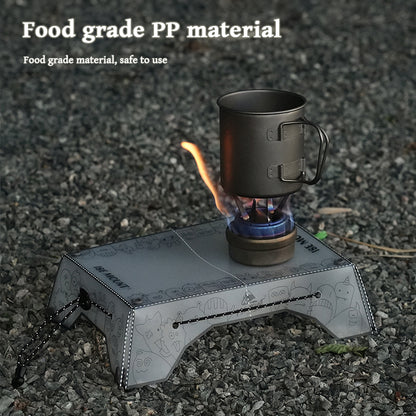 Folding Mini Table - Ultralight PP Camp Table & Tray (97g) Food-grade, Portable for Camping & Hiking Gear