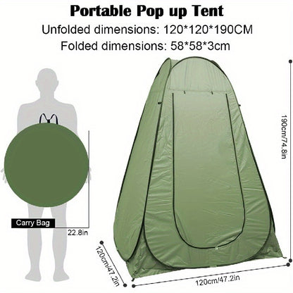 2025 Upgraded Pop-up Shower Tent, Outdoor Sun Protection Changing Room Opens In 10 Seconds, Oxford Cloth Rainproof Sun Protection Coating, Camping Toilet,Cycling Changing Clothes,Beach Shade, Storag