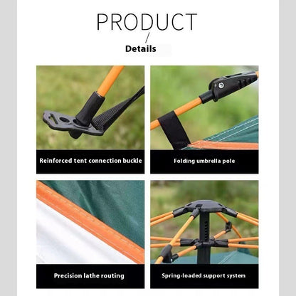 3-4 Double Automatic Outdoor Camping Tent Thick Rain And Sun Protection