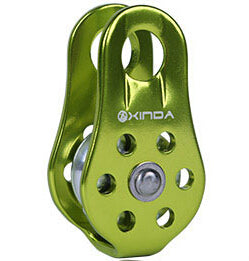 XINDA Rock Climbing Pulley Fixed Sideplate Single Sheave Pulley Outdoor Survival Tool High Altitud Traverse Hauling Gear