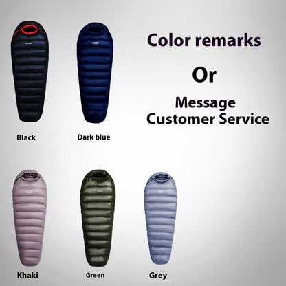 Outdoor Camping Thickened Warm-keeping And Cold-proof Duck Down Sleeping Bag