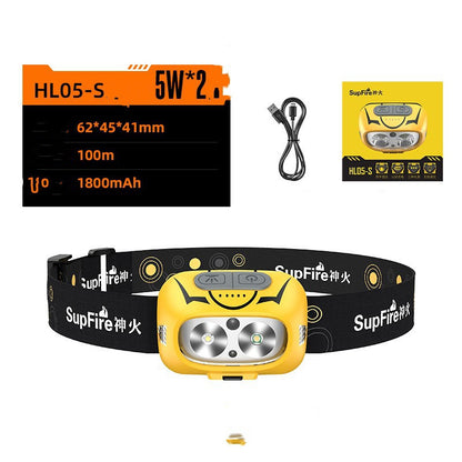 Mini-lampe Frontale LED Rechargeable USB Avec Capteur De Mouvement