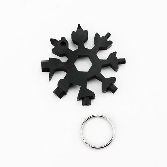 18-in-1 multi-tool card combination Compact and portable outdoor products Snowflake tool card