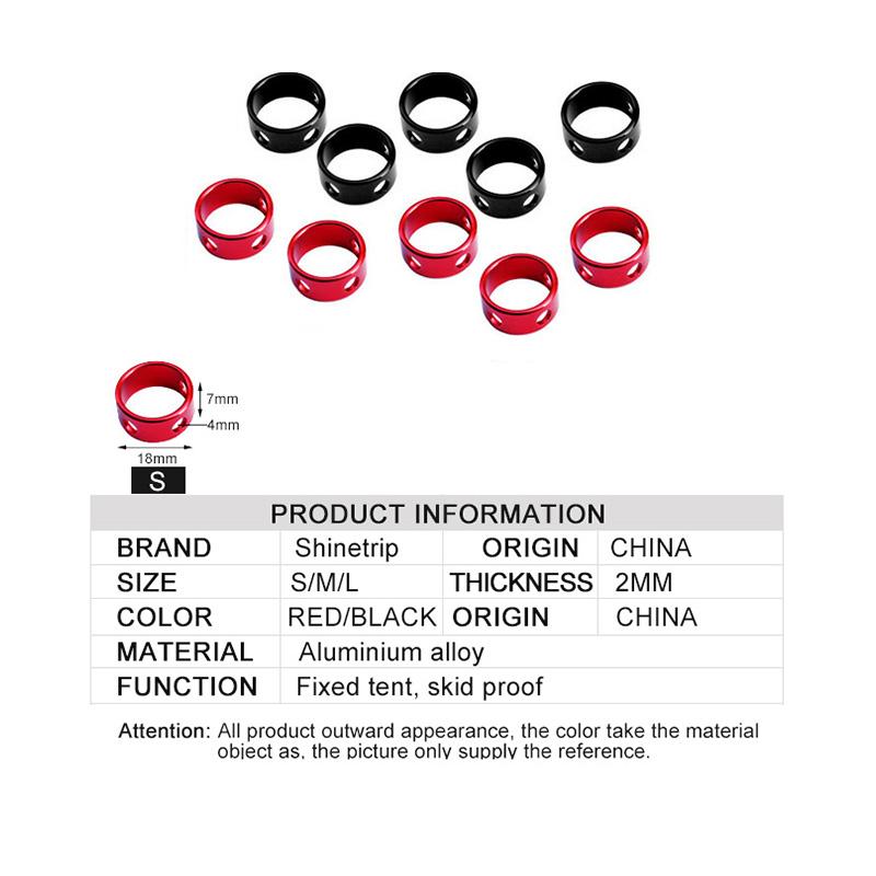 Shinetrip  10pcs /Lot  Tent Wind Rope Round Regulating Buckle Camping Cord Tensioners Outdoor Fixing Ring
