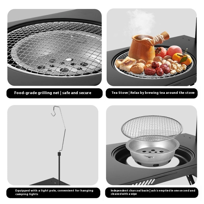 Household Multi-functional Travel Around Cooking Tea Table