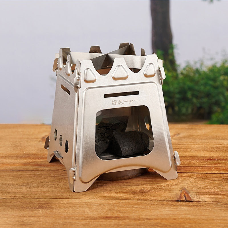 Outdoor Stainless Steel Square Firewood Stove