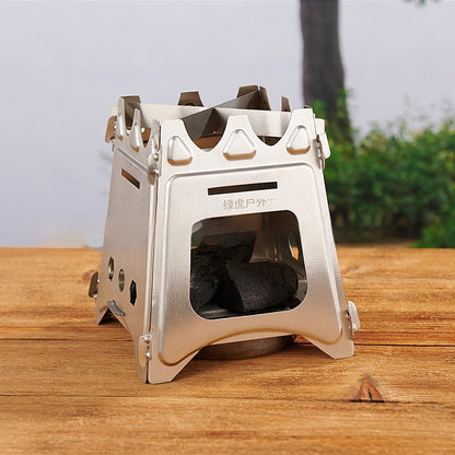 Outdoor Stainless Steel Square Firewood Stove