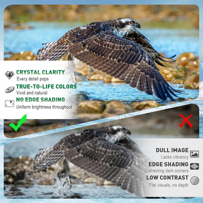 20x50 High Powered Binoculars For Adults, Waterproof Compact Binoculars With Low Light Vision For Bird Watching Hunting Football Games Travel Stargazing Cruise With Carrying Bag