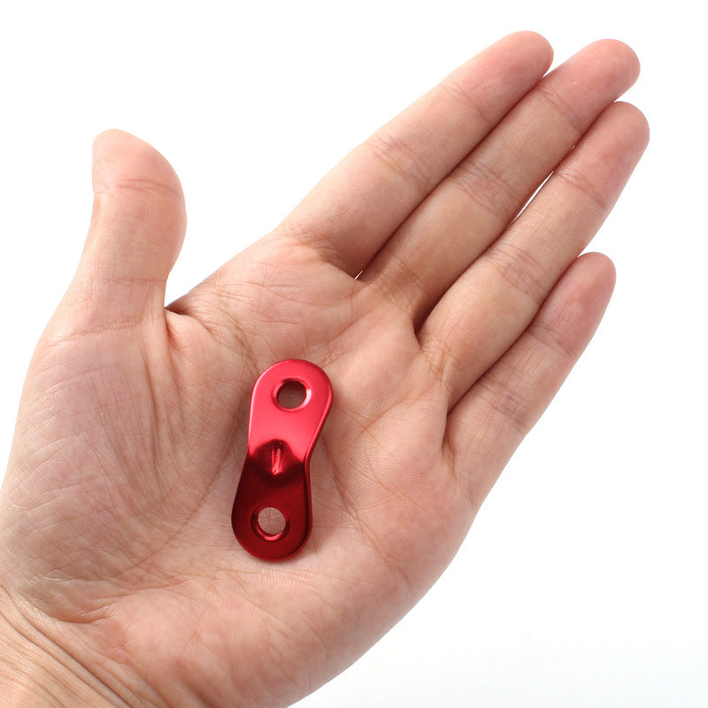 Outdoor Camping Double Eye Rope Buckle Aluminum Alloy Umbrella Rope Buckle Camping Tent Canopy Pull Rope Accessories Wind Rope Buckle Fixed Buckle