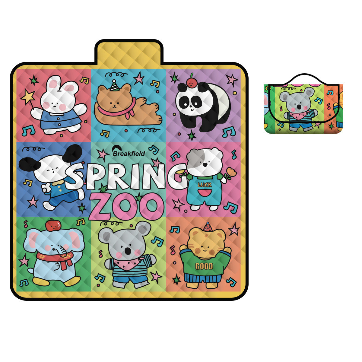 Outdoor Waterproof Moisture-proof Machine Washable Children Cartoon Oxford Cloth Picnic Mat